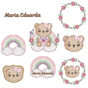 Pacote de Matrizes Ursinha Cute (pontos Leves)