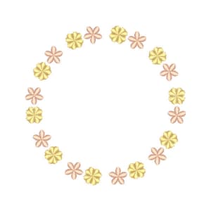 Matriz de bordado Moldura Floral Fofa