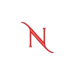  Letra N Alfabeto Elegante