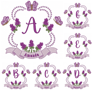 Lavender Frame (Quick Stitch) Design Pack