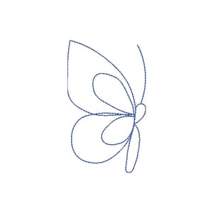 Matriz de bordado Borboleta Minimalista em Contorno
