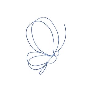 Matriz de bordado Borboleta Minimalista em Contorno