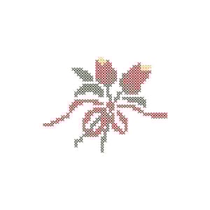 Matriz de bordado Rosas (Ponto Cruz)