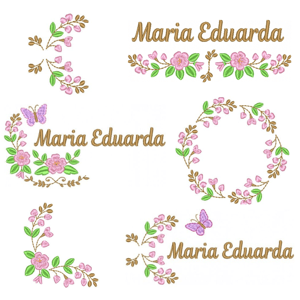 Pacote de Matrizes Floral Delicado