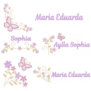 Delicate Floral and Butterflies Design Pack