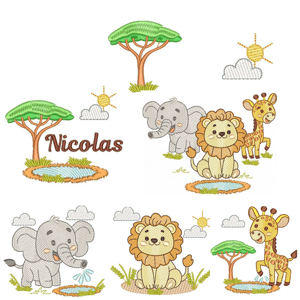 Pacote de Matrizes Safari na Savana (Pontos Leves)