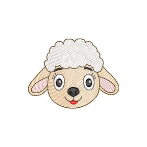 Matriz de bordado Rosto Ovelhinha Da Fazenda (Pontos Leves)