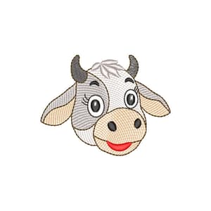 Matriz de bordado Rosto Vaquinha Da Fazenda (Pontos Leves)