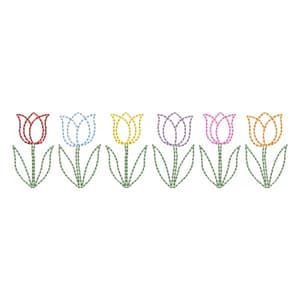Matriz de bordado Tulipa_barrado