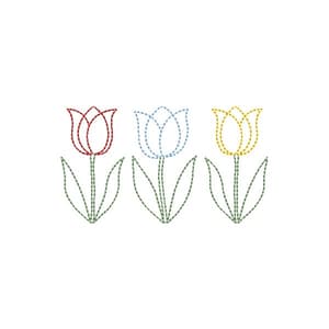 Matriz de bordado Tulipa