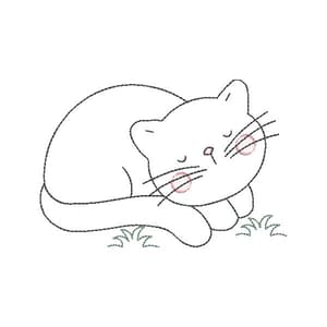 Gato Minimalista em Contorno