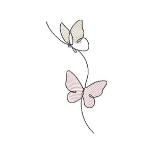 Matriz de bordado Borboleta Minimalista