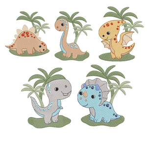 Pacote de Matrizes Dinos Coqueiros (pontos leves)
