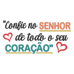 Matriz de bordado Frase religiosa