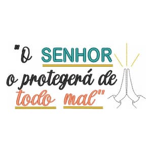 Matriz de bordado Frase religiosa