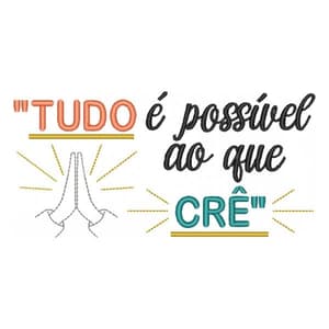 Matriz de bordado Frase religiosa