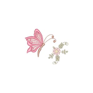 Borboleta com Flor ( Pontos Leves )