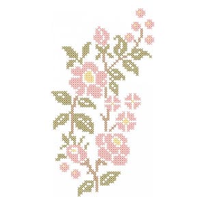 Matriz de bordado Flores (Ponto Cruz)