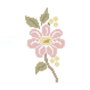 Matriz de bordado Flor (Ponto Cruz)
