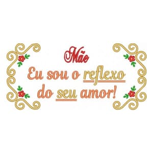 Moldura flores com Frase e nome mãe para acrescentar nome junto