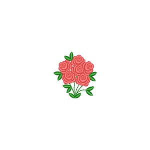 Galho buque de rosas