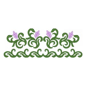 Matriz de bordado Arabesco Galhos de lavanda