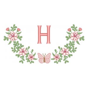Delicate Garden Flower Arrangement (Quick Stitch) Embroidery Design