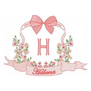 Frame with Delicate Garden Flowers (Quick Stitch) Embroidery Design