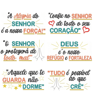 Pacote de Matrizes frases religiosas motivacionais