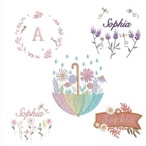 Pacote de Matrizes Floral para Bastidor