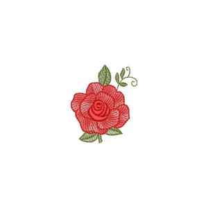 Matriz de bordado Rosa (Pontos Leves)