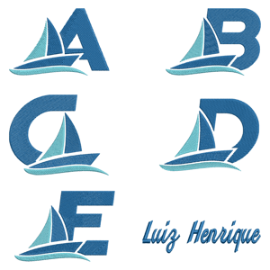Boat Alphabet Design Pack