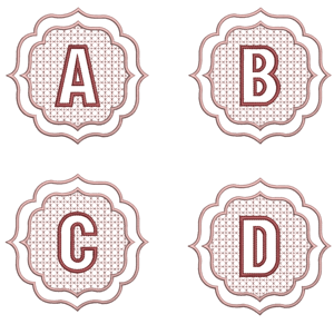 Embossed Alphabet Design Pack