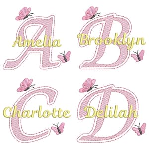Alphabet with Name (Quick Stitch) Design Pack