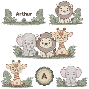Pacote de Matrizes Animais Safari (PontosLeves)