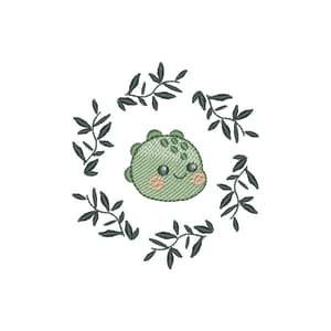Matriz de bordado Moldura Dino (Pontos Leves)