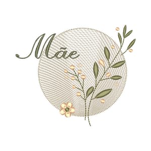 Matriz de bordado Floral Dia das Mães (Pontos Leves)