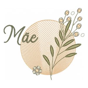 Matriz de bordado Floral Dia das Mães (Pontos Leves)