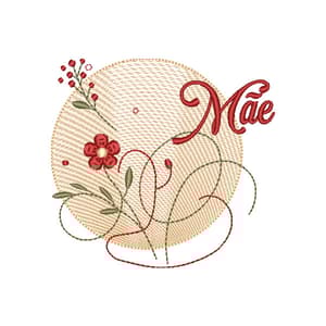 Matriz de bordado Floral Dia das Mães (Pontos Leves)