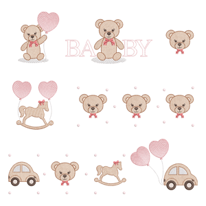 Pacote de Matrizes Ursinha Baby (Pontos Leves)