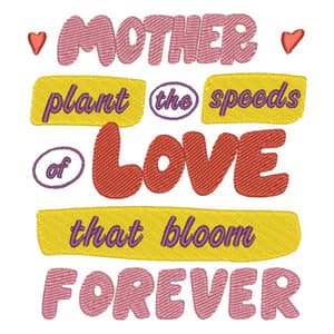 Matriz de bordado Mães Plantam Amor