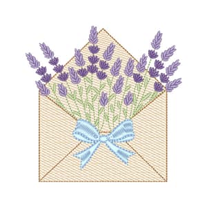 Matriz de bordado Carta lavanda