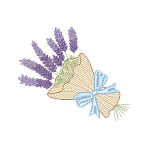 Matriz de bordado Lavanda buque