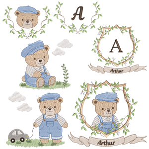 Charming Teddy Bear (Quick Stitch) Design Pack