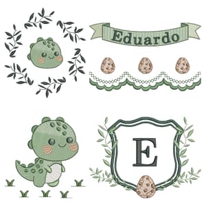 Pacote de Matrizes Dino Infantil (Pontos Leves)