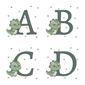Pacote de Matrizes Alfabeto Dino (Pontos Leves)