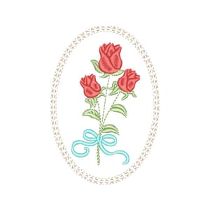 Matriz de bordado Rosa