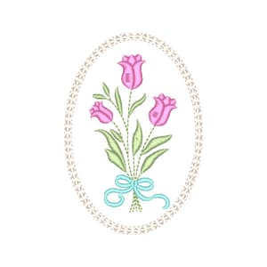 Matriz de bordado Tulipa