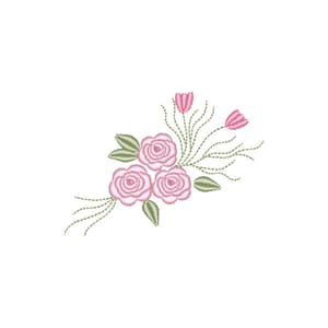 Matriz de bordado Galhos com Rosas