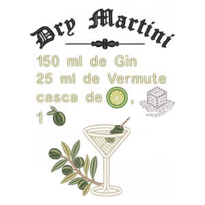 Matriz de bordado Dry Martini